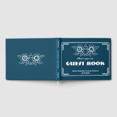 Ocean Blue & White Wedding Gästebuch (Voll)