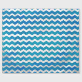 Ocean Blue Zickzack Pattern Geschenkpapier (Flach)