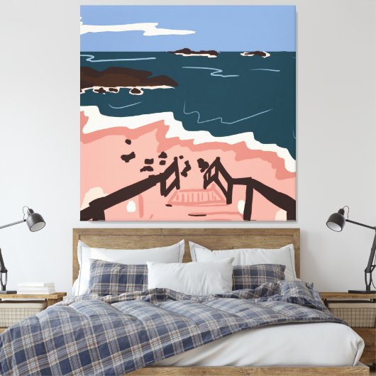 Ocean Blues Leinwanddruck (Insitu (Schlafzimmer))