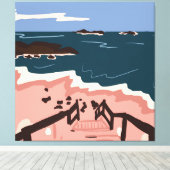 Ocean Blues Leinwanddruck (Insitu (Holzboden))