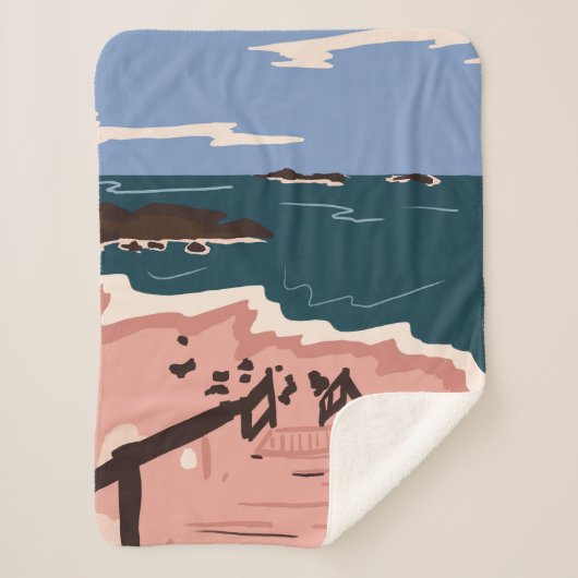 Ocean Blues Sherpadecke (Vorderseite)