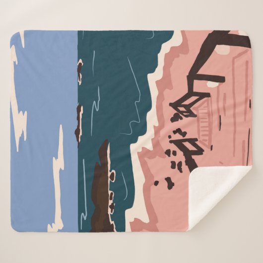 Ocean Blues Sherpadecke (Vorderseite (Horizontal))