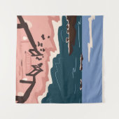 Ocean Blues Wandteppich (Vorderseite (Horizontal))