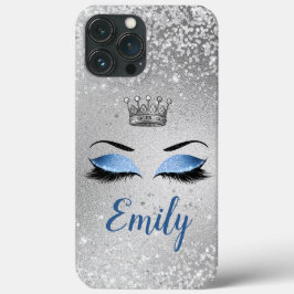 Ocean Blush Blue Glitzern Eyes Monogram Case-Mate iPhone Hülle