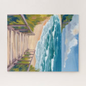 Ocean Boardwalk | Beach Waves Coastal Puzzle (Horizontal)