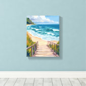 Ocean Boardwalk | Küste Leinwanddruck (Insitu (Holzboden))