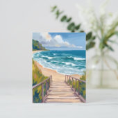 Ocean Boardwalk | Küste Postkarte (Stehend Vorderseite)