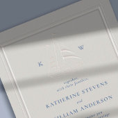 Ocean Boat Imitate mit moderner klassischer Hochze Einladung