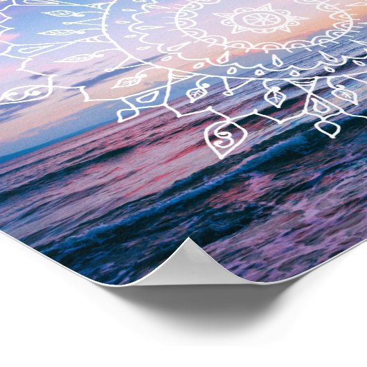 Ocean Boho Mandala | Poster (Ecke)