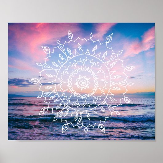 Ocean Boho Mandala | Poster (Vorne)