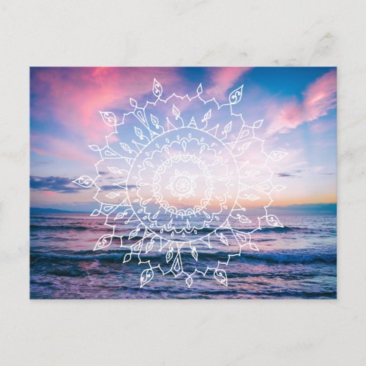 Ocean Boho Mandala | Postkarte (Vorderseite)