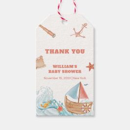 Ocean Boy Adventure Sailboat Babydusche Geschenkanhänger