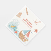 Ocean Boy Adventure Sailboat Babydusche Serviette (Ecke)