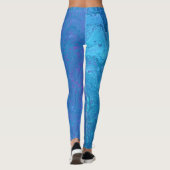 Ocean Breeze 2 Beruhigende blaue Abstrakte Legging Leggings (Rückseite)
