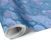 Ocean Breeze 3 Blue Purple Abstract Wrapping Paper Geschenkpapier (Rolleneckpunkt)