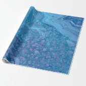 Ocean Breeze 3 Blue Purple Abstract Wrapping Paper Geschenkpapier (Ungerollt)