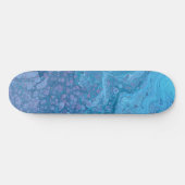 Ocean Breeze 3 Soft Blue Abstract Skateboard Deck (Horizontal)
