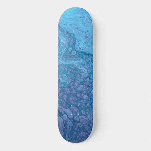 Ocean Breeze 3 Soft Blue Abstract Skateboard Deck (Vorderseite)