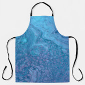 Ocean Breeze 3 Soft Blue Purple Abstract Apron Schürze (Vorderseite)