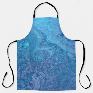 Ocean Breeze 3 Soft Blue Purple Abstract Apron Schürze