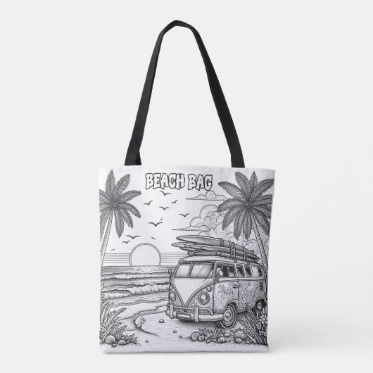 Ocean Breeze Beach Colour Tasche (Rückseite)