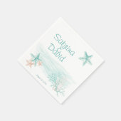 Ocean Breeze Beach Hochzeit Serviette (Ecke)