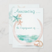 Ocean Breeze Beach Hochzeit Verlobung Ankündigung (Vorne/Hinten)