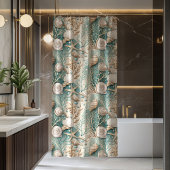Ocean Breeze Curtain Trendy Coastal Bath Accent Duschvorhang