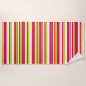 Ocean Breeze Diagonal Stripe Beach Towel Strandtuch (Vorderseite)