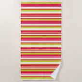 Ocean Breeze Diagonal Stripe Beach Towel Strandtuch (Vorderseite)