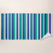 Ocean Breeze Diagonal Stripe Beach Towel Strandtuch (Vorderseite)