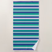 Ocean Breeze Diagonal Stripe Beach Towel Strandtuch (Vorderseite)