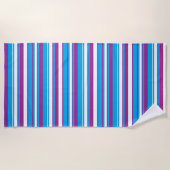 Ocean Breeze Diagonal Stripe Beach Towel Strandtuch (Vorderseite)