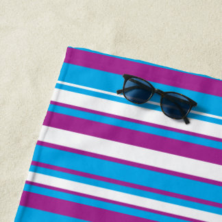 Ocean Breeze Diagonal Stripe Beach Towel Strandtuch
