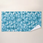 Ocean Breeze Floral Turquoise Botanical Badehandtuch (Badehandtuch)