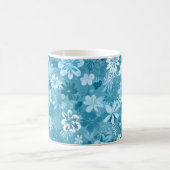 Ocean Breeze Floral Turquoise Botanical Kaffeetasse (Mittel)