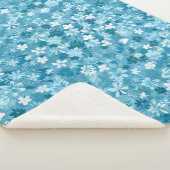 Ocean Breeze Floral Turquoise Botanical Sherpadecke (3/4)
