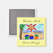 Ocean Breeze Haiku Art Magnet (Vorderseite/Rückseite)