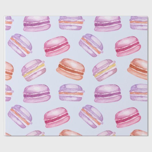 Ocean Breeze Macarons Geschenkpapier (Flach)