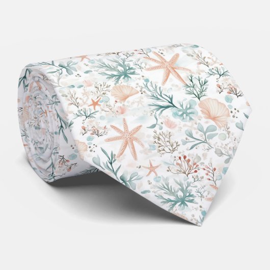 Ocean Breeze Pattern Krawatte (Gerollt)