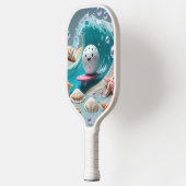 Ocean Breeze Pickleball - Niedlich Surf & Seashell Pickleball Schläger (Links)