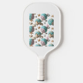 Ocean Breeze Pickleball - Niedlich Surf & Seashell Pickleball Schläger (Rückseite)