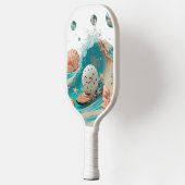 Ocean Breeze Pickleball - Niedlich Surf & Seashell Pickleball Schläger (Links)