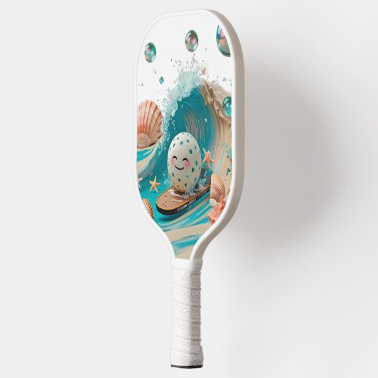 Ocean Breeze Pickleball - Niedlich Surf & Seashell Pickleball Schläger (Links)