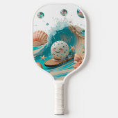 Ocean Breeze Pickleball - Niedlich Surf & Seashell Pickleball Schläger (Vorderseite)