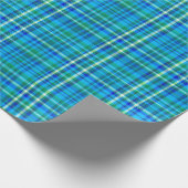 Ocean Breeze Plaid Geschenkpapier (Ecke)