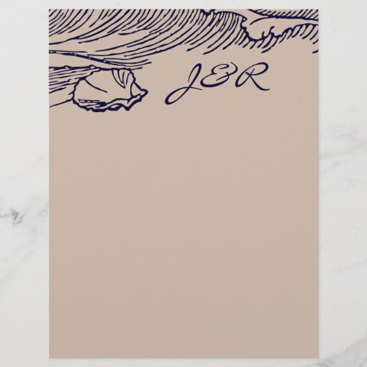 Ocean Breeze | Rustic Beach DIY Umschläge Liner Flyer (Vorne)