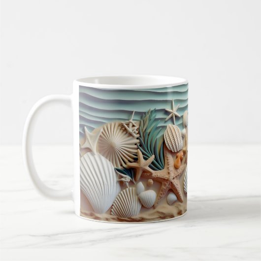 Ocean Breeze Seashell Tasse (Links)