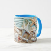 Ocean Breeze Seashell Tasse (VorderseiteRechts)