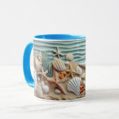 Ocean Breeze Seashell Tasse (Vorderseite Links)
